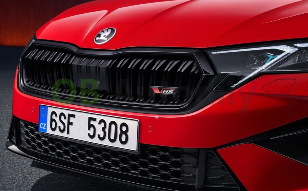 Škoda Octavia IV facelift-Rám přední masky RS original - černý