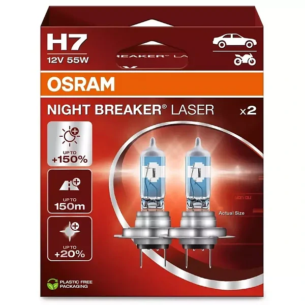 Žárovky H7 Osram NIGHT BREAKER LASER (DUO BOX 2 ks)