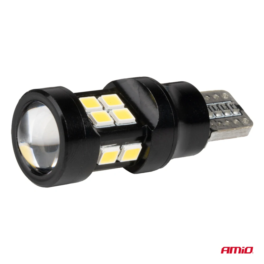LED žárovky CANBUS T15 W16W 15SMD 2835 Bílé 12V 24V AMiO 2KS