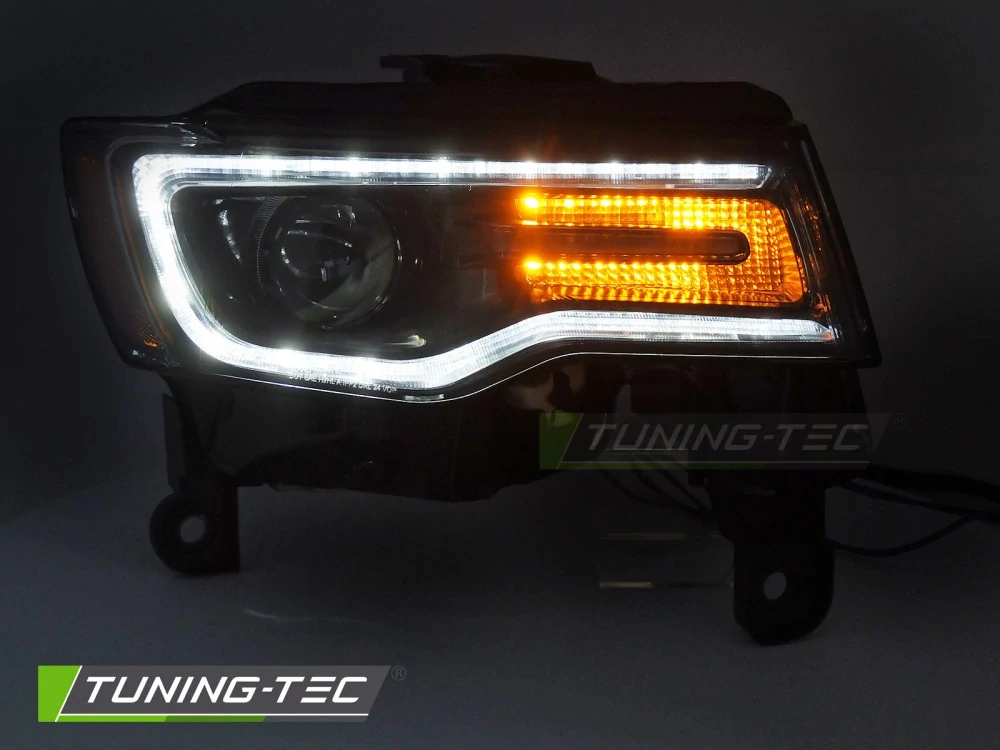 Přední světla Jeep Grand Cherokee 16-21 černé TRU DRL LED