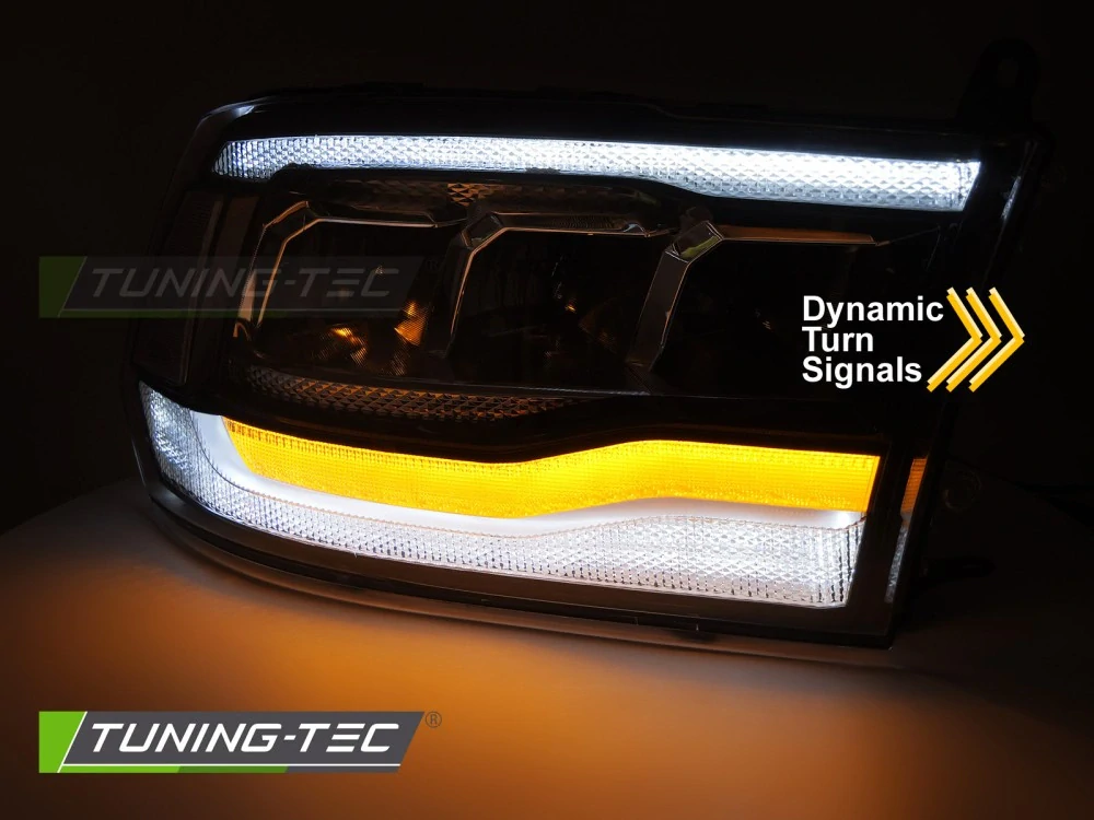 Přední světla Dodge Ram 09-18 černé TRU DRL LED