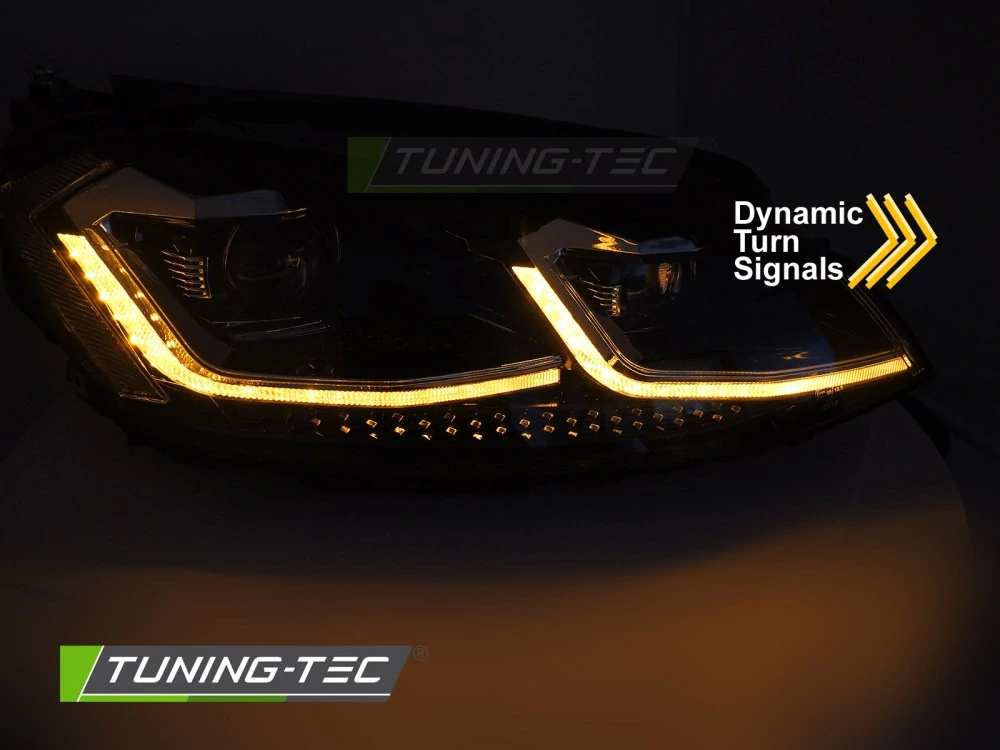 Přední světlomety, světla, lampy Volkswagen Golf VII, 2017-2019, LED, SEQ, DRL, silver