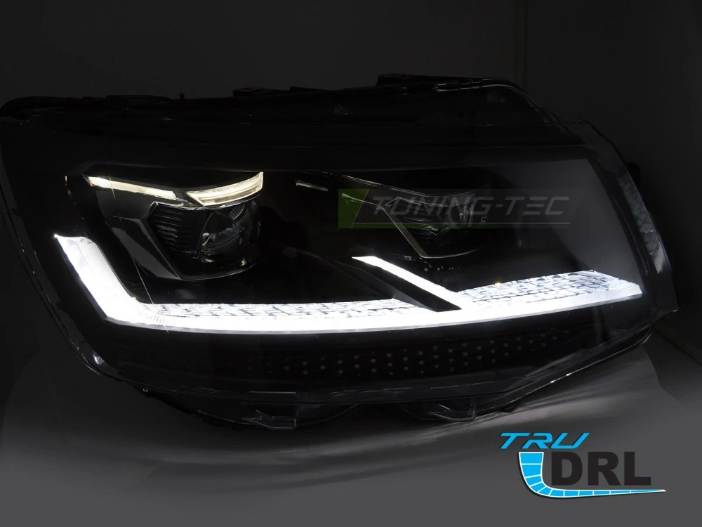 Přední světla VW T6 2015-2019 černé FULL LED SEQ DRL
