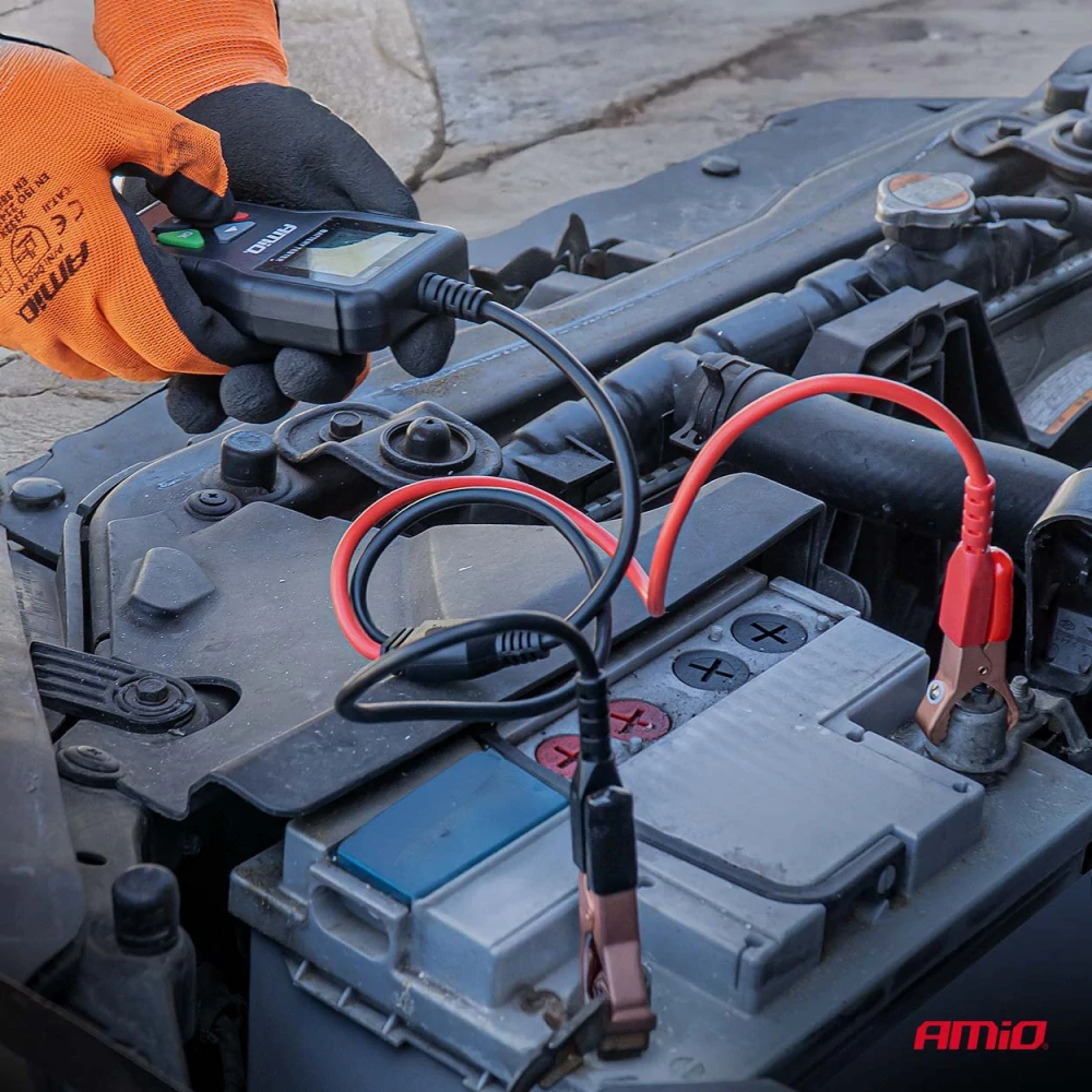 Profesionální digitální tester akumulátoru 2–220 Ah 6V 12V 24V AMIO