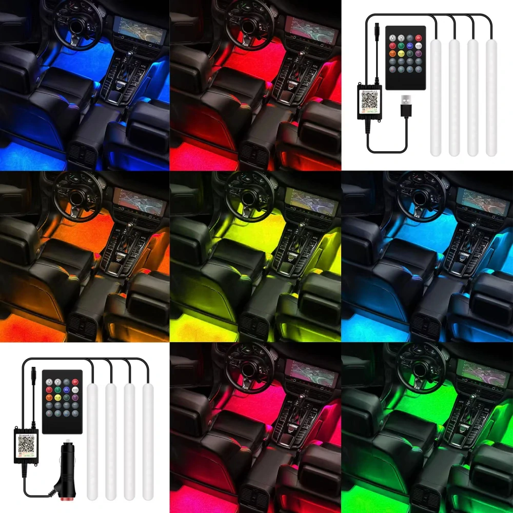 LED ambientní osvětlení RGB 12V (4 pásky)