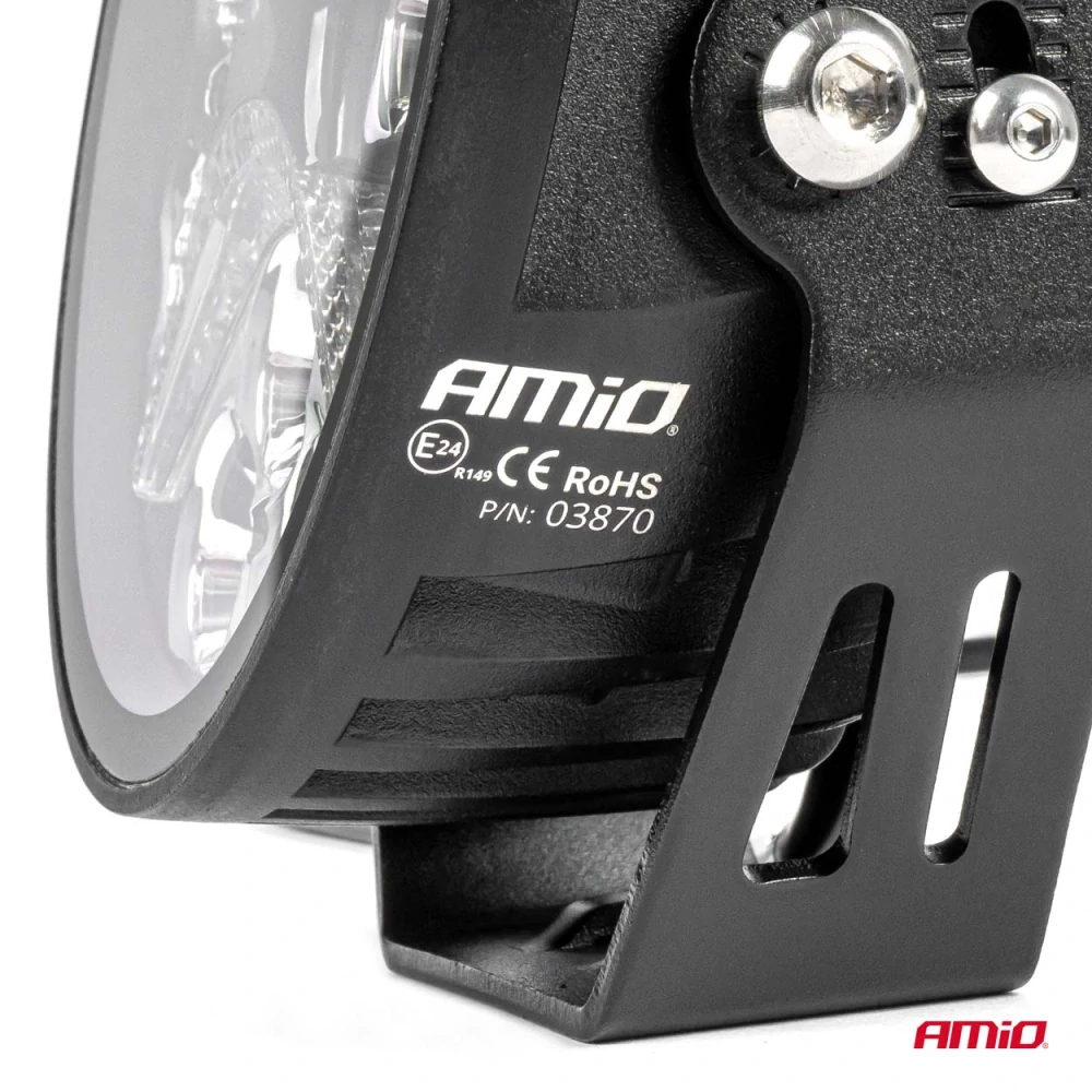 AMIO LED světlomet kulatý | 12x LED | 54W | 7200 lm | Ø 140x61 mm | 10–30V