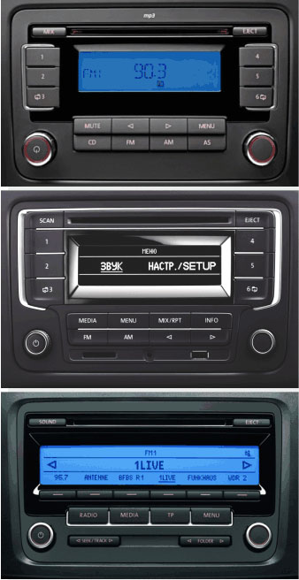 ISO redukce pro Škoda Octavia II, VW Touran, Golf5, Roomster (jen2DIN), Passat B7, Caddy