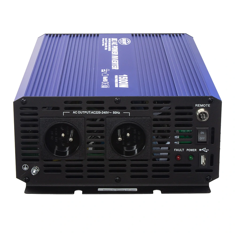 Sinusový měnič napětí z 24/230V + USB, 1500W