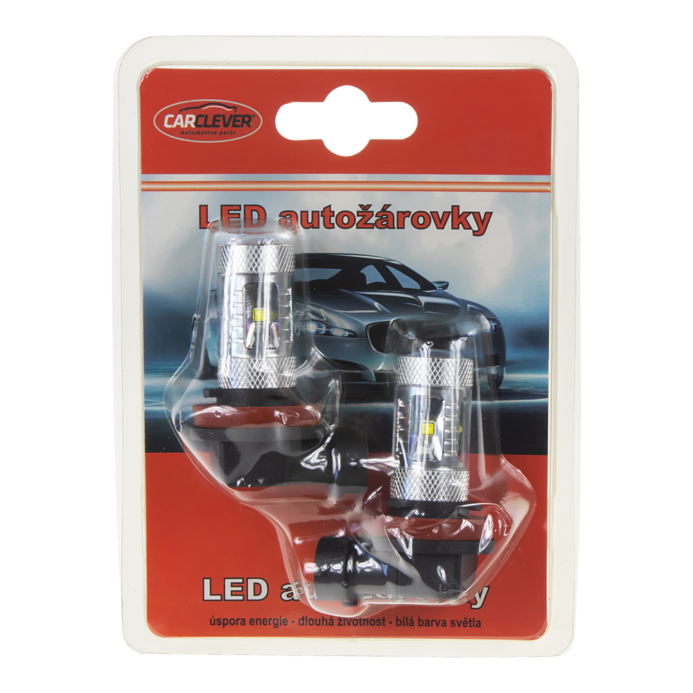 CREE LED 30W bílá, H11 12-24V, 6 Cree chips