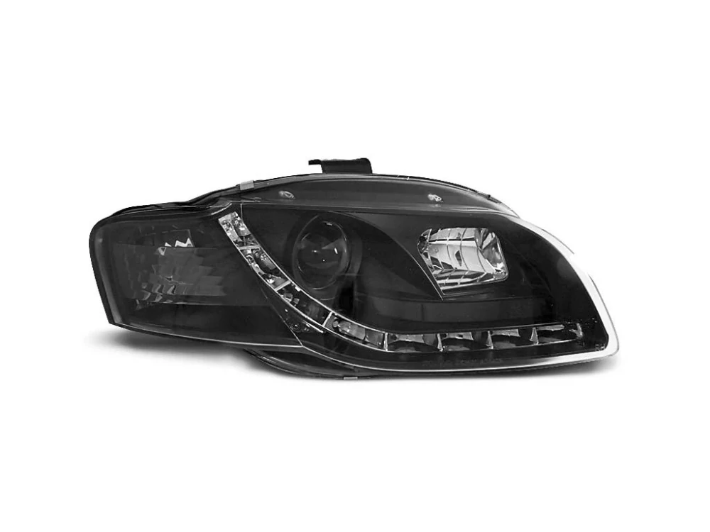 Přední světlomety Audi A4 B7, 2004-2008, LED Daylight, černé black LPAU42