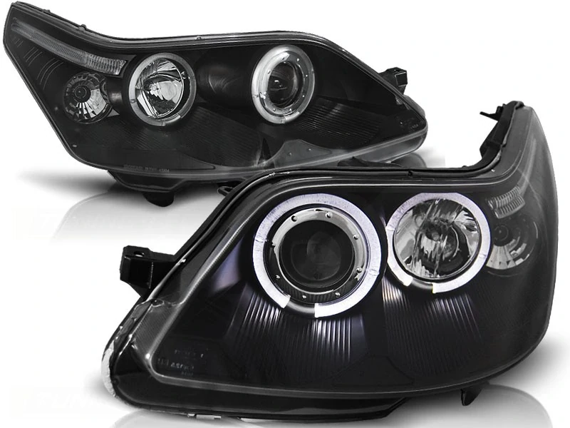 PŘEDNÍ SVĚTLOMETY CITROEN C4, 2004-2010, ANGEL EYES, ČERNÉ BLACK
