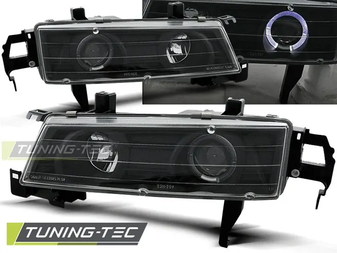 Přední světla Honda Prelude 92-97 Angel Eyes - černé