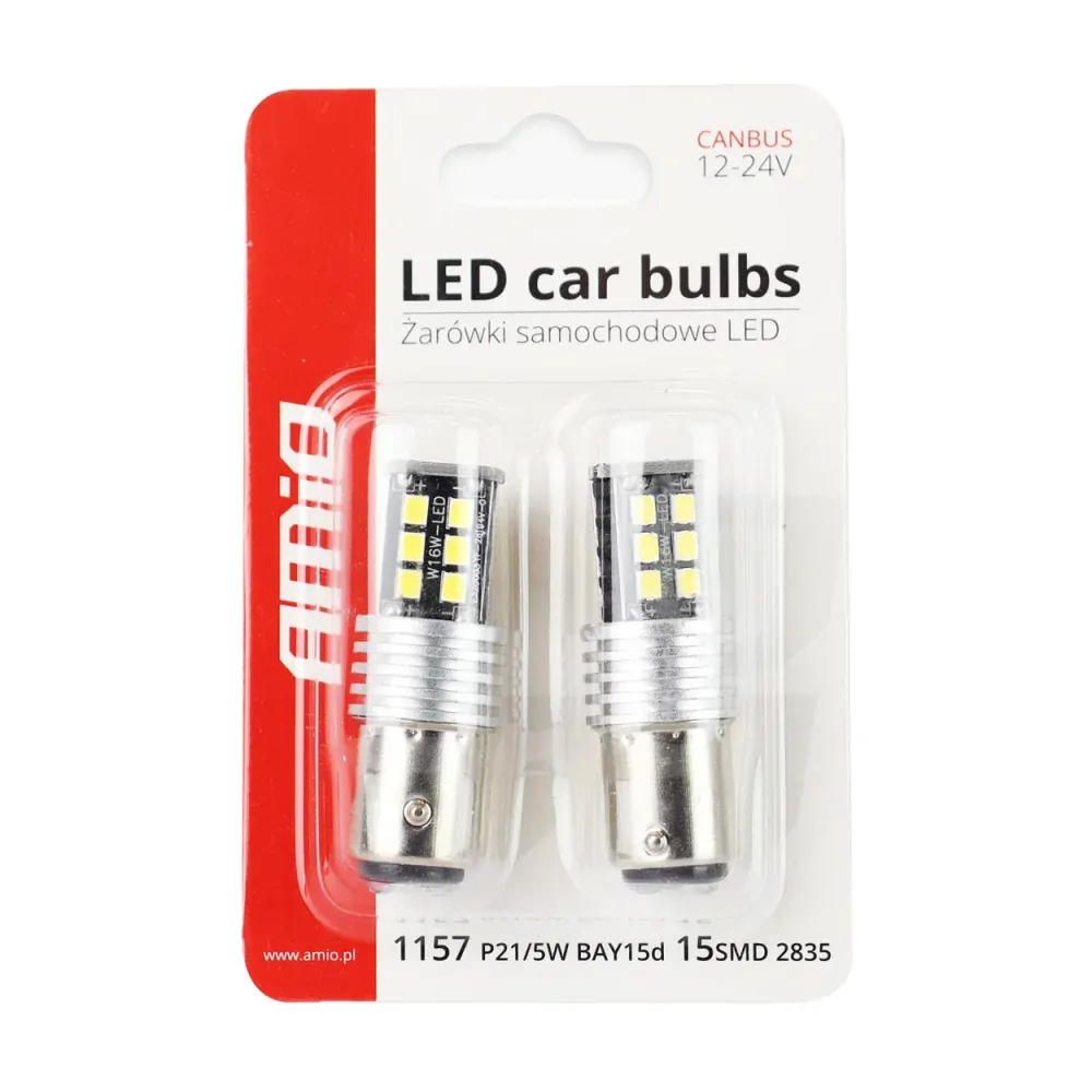 LED ŽÁROVKY  BAY15D - 15 SMD LED BÍLÉ, 2 KS
