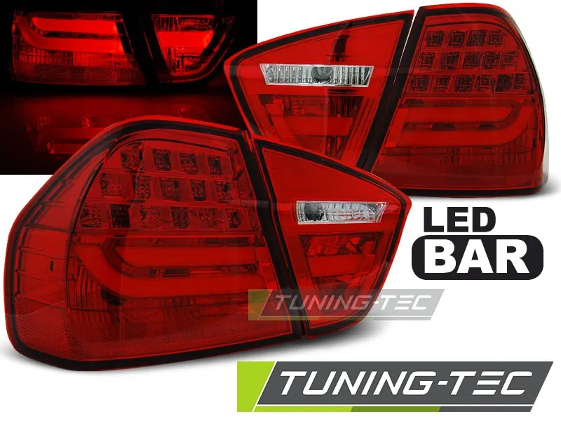 ZADNÍ SVĚTLA, LAMPY LED BAR, BMW E90, 2005-2008, ČERVENÉ