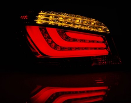 ZADNÍ SVĚTLA, LAMPY BMW E60, 2007-2009, LED BAR, ČERVENÉ, BÍLÉ