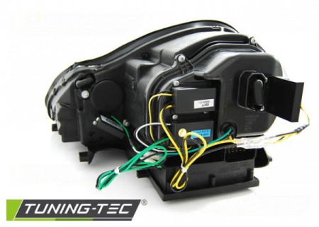 PŘEDNÍ SVĚTLOMETY, SVĚTLA, LAMPY PORSCHE CAYENNE 2002-2006, DAYLIGHT XENON, ČERNÉ BLACK 
