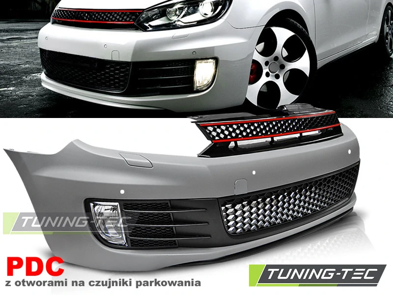 PŘEDNÍ NÁRAZNÍK VW GOLF 6, GTI STYLE, PDC OTVORY