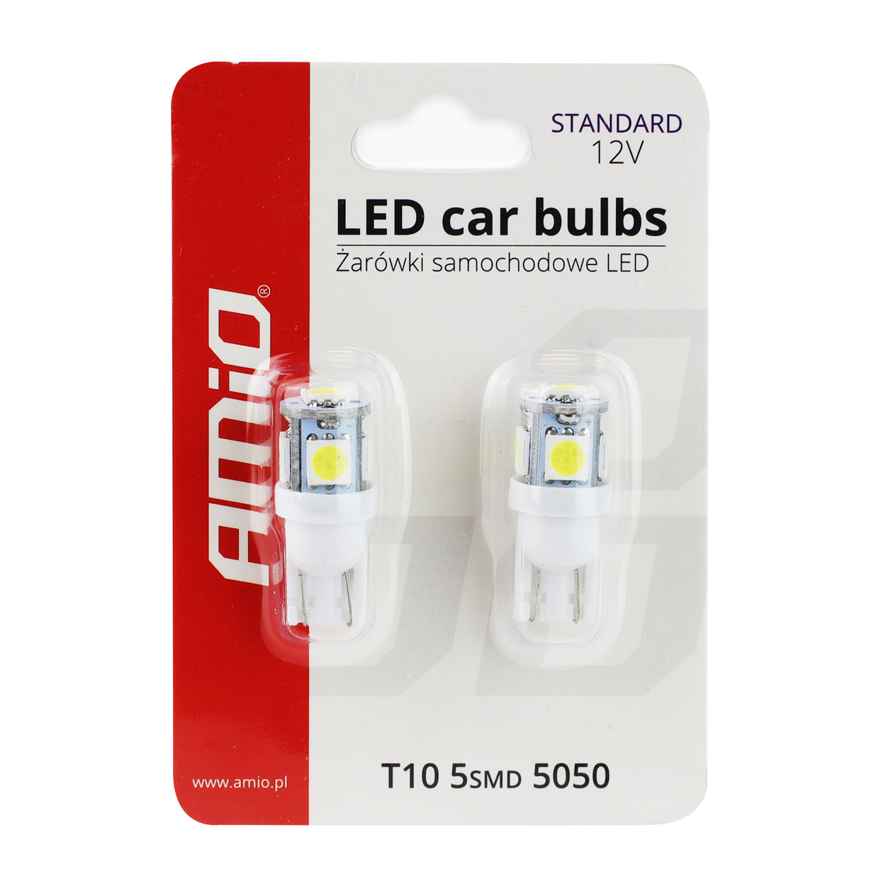 LED ŽÁROVKY T10 (W5W) 5SMD 12V, BÍLÁ 2KS
