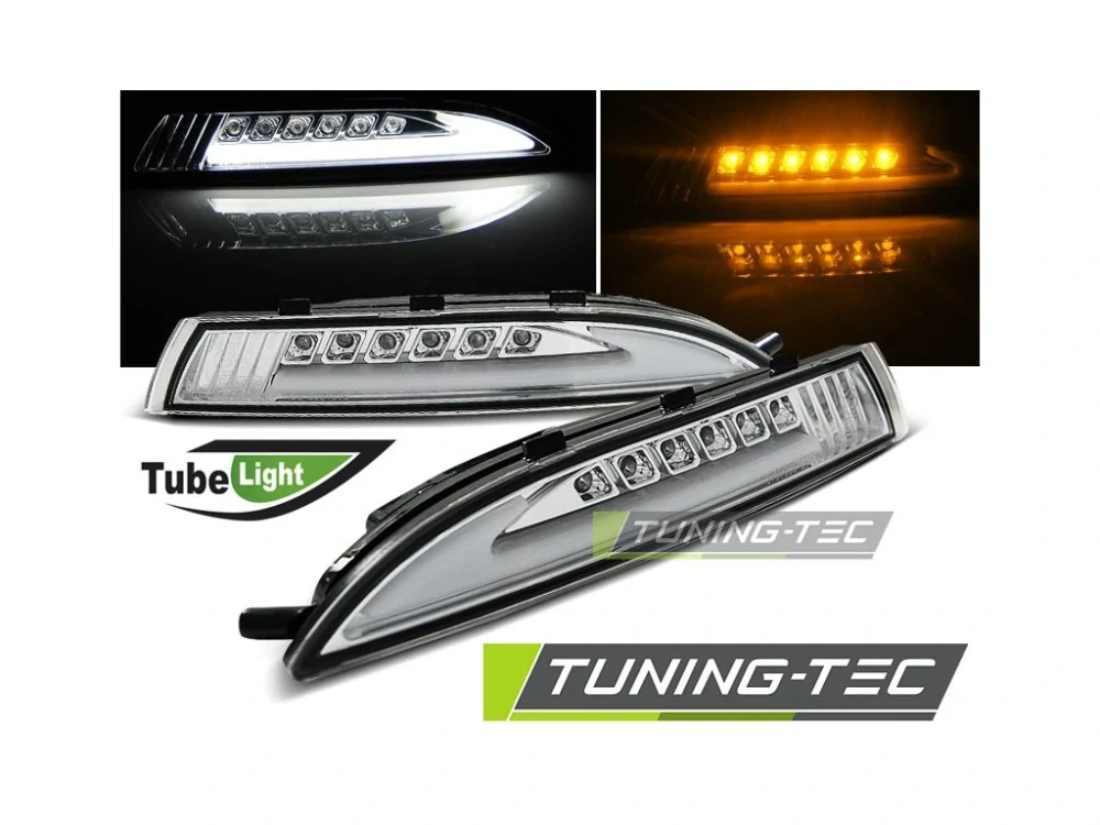 Přední blinkry LED s pozičním světlem VW Scirocco 08-, chrom KPVW41