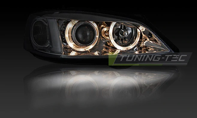 Světla přední OPEL ASTRA G 09.97-02.04 ANGEL EYES CHROME