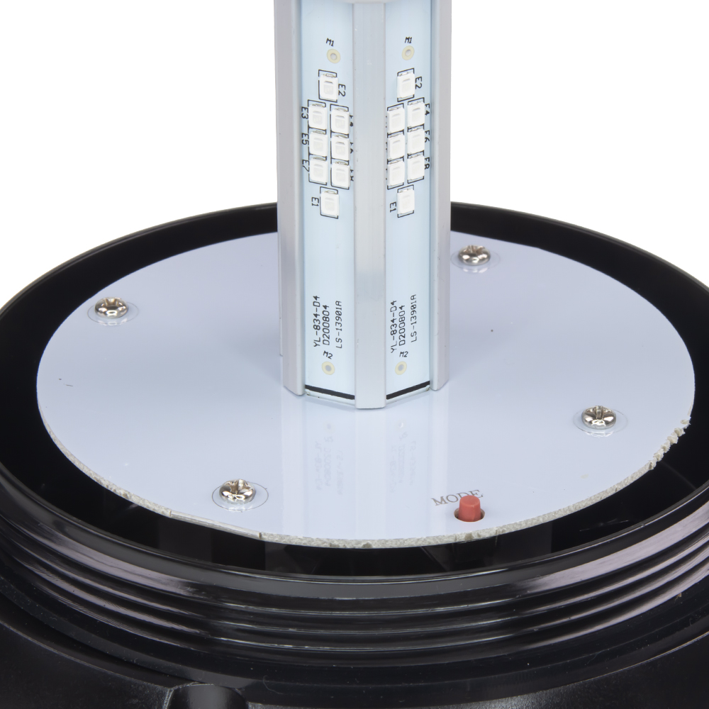 LED maják, 12-24V, modrý, pevná montáž, ECE R10