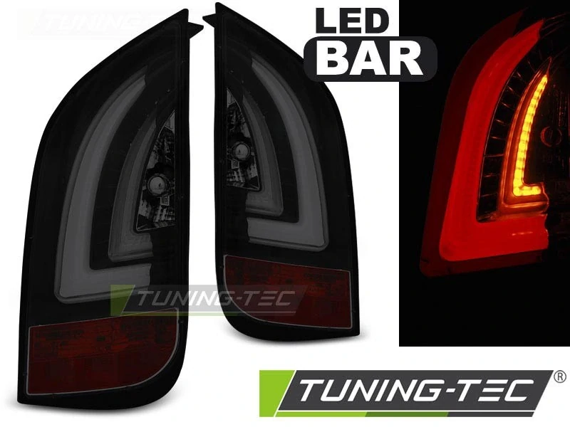 Zadní světla Škoda Citigo, VW Up, 2011- LED BAR, černá kouřová