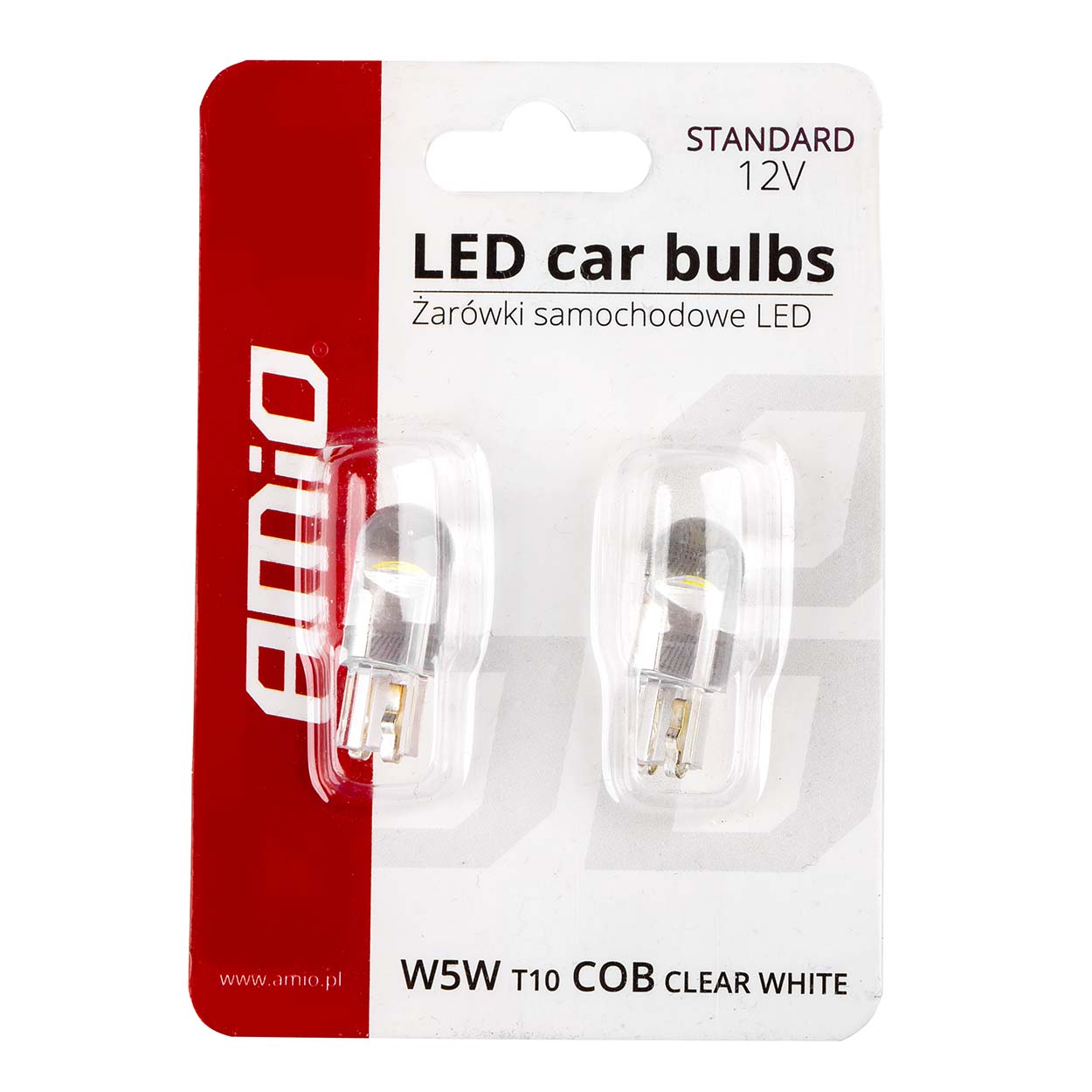 LED žárovky W5W T10 HPC COB LED, bílé 2 ks AMIO