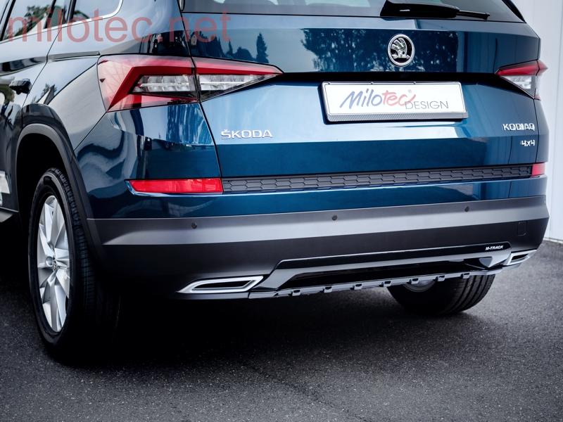 Dummy - koncovky výfuku, ABS - Alu-Brusch, Škoda Kodiaq