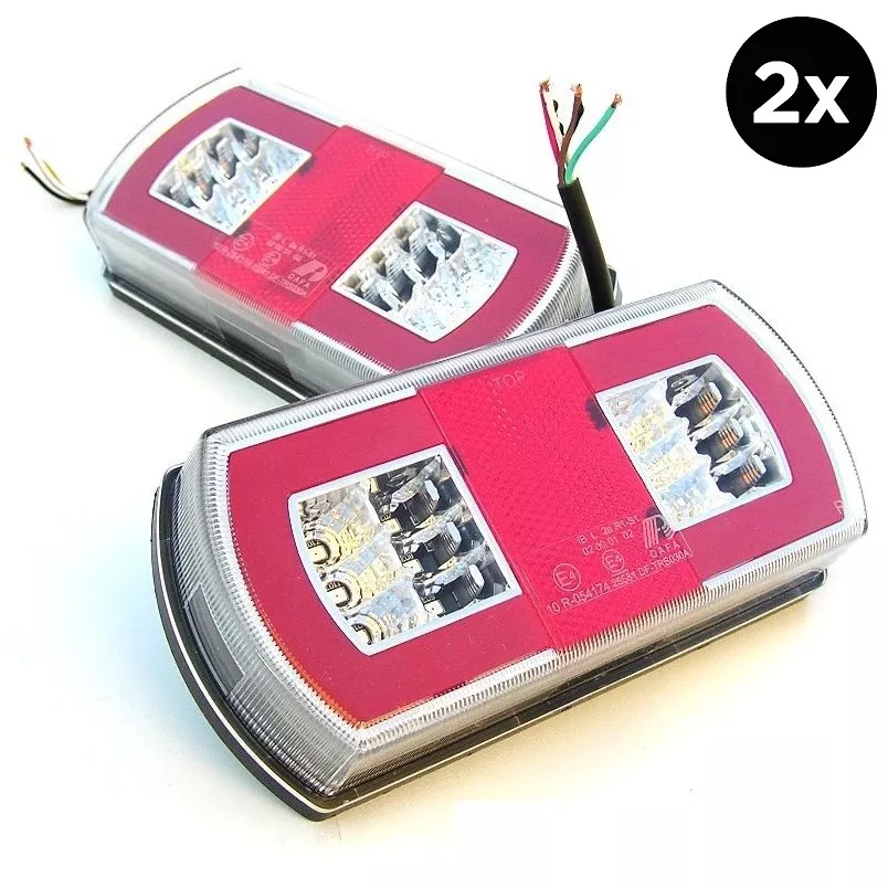 Sada LED světel se 3 funkcemi 12/24V (165x80x36 mm) - Dafa