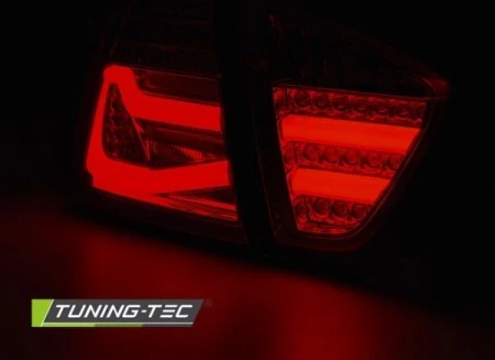 Zadní světla BMW E90 03.05-08.08 - červené/kouřové LED BAR
