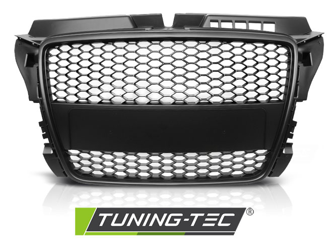 PŘEDNÍ MASKA AUDI A3, 2008-2012, RS TYPE, ČERNÁ MATNÁ