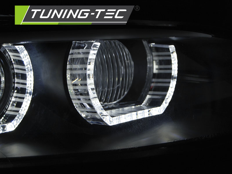 PŘEDNÍ SVĚTLA BMW E92,93, 2006-2010 3D ANGEL EYES, ČERNÉ