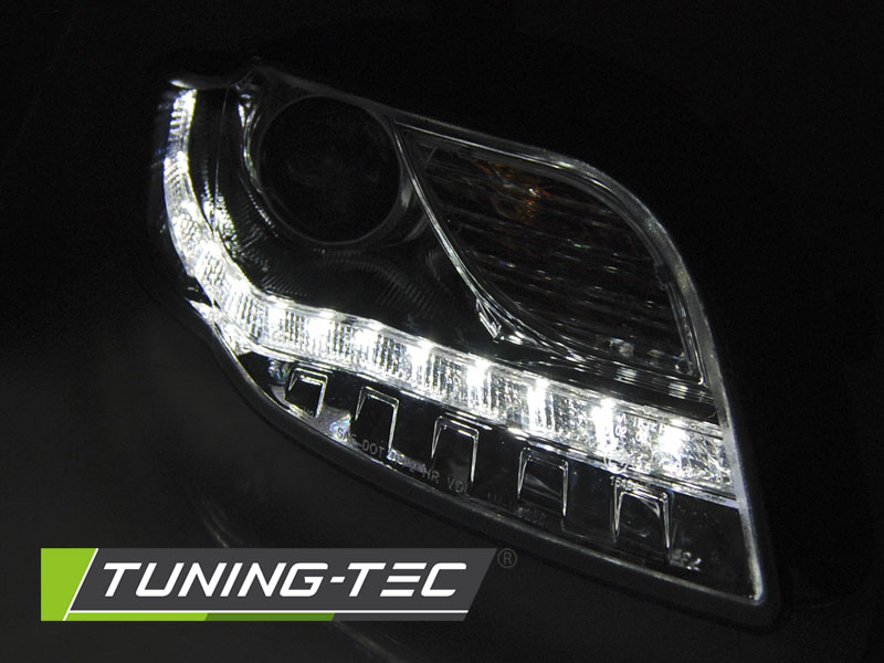 Přední světla AUDI A4 B7 11.04-03.08 DAYLIGHT LED IND. CHROME