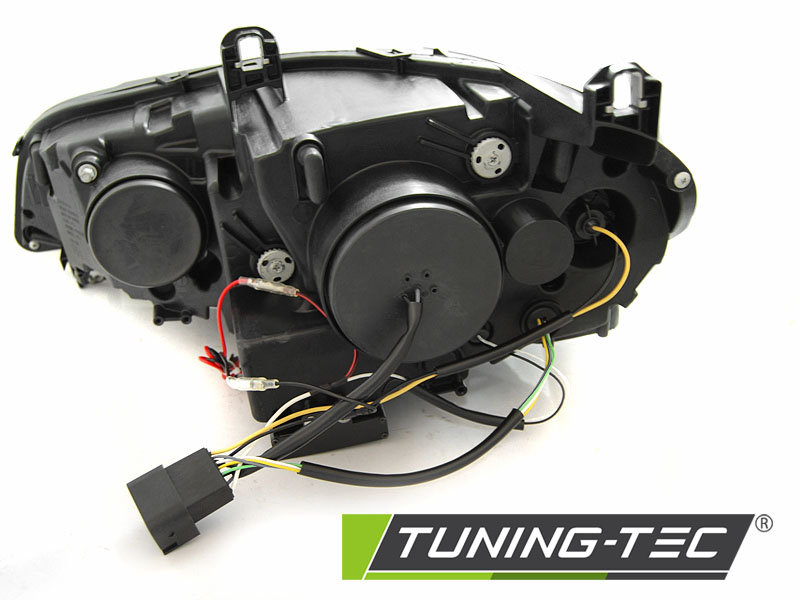 PŘEDNÍ SVĚTLA BMW X5 E70, 2007-2010, ANGEL EYES, DRL, ČERNÁ