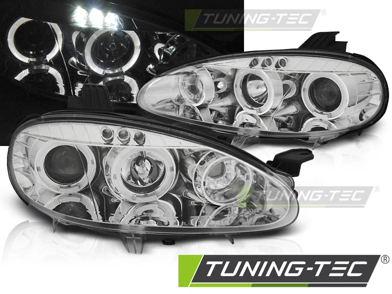 PŘEDNÍ SVĚTLOMETY, SVĚTLA, LAMPY MAZDA MX5, 2001-2005, ANGEL EYES CHROM