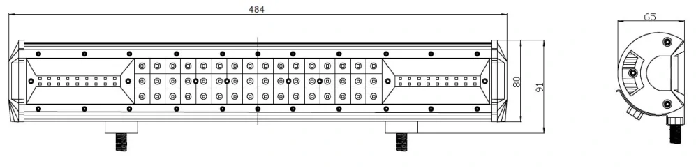 LED rampa, 84x3W, 495mm, ECE R10