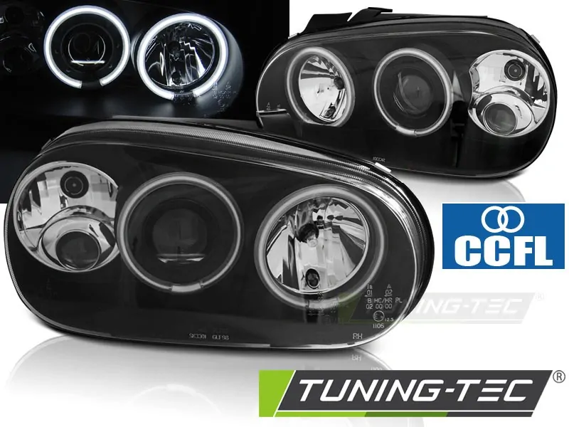 Přední světla VW Golf IV 98-03 ANGEL EYES CCFL černá