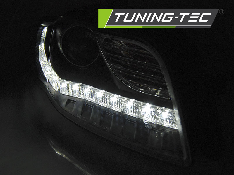 PŘEDNÍ SVĚTLA, SVĚTLOMETY AUDI A4, B7, 2004-2008, BLACK, LED, LED BLINKR