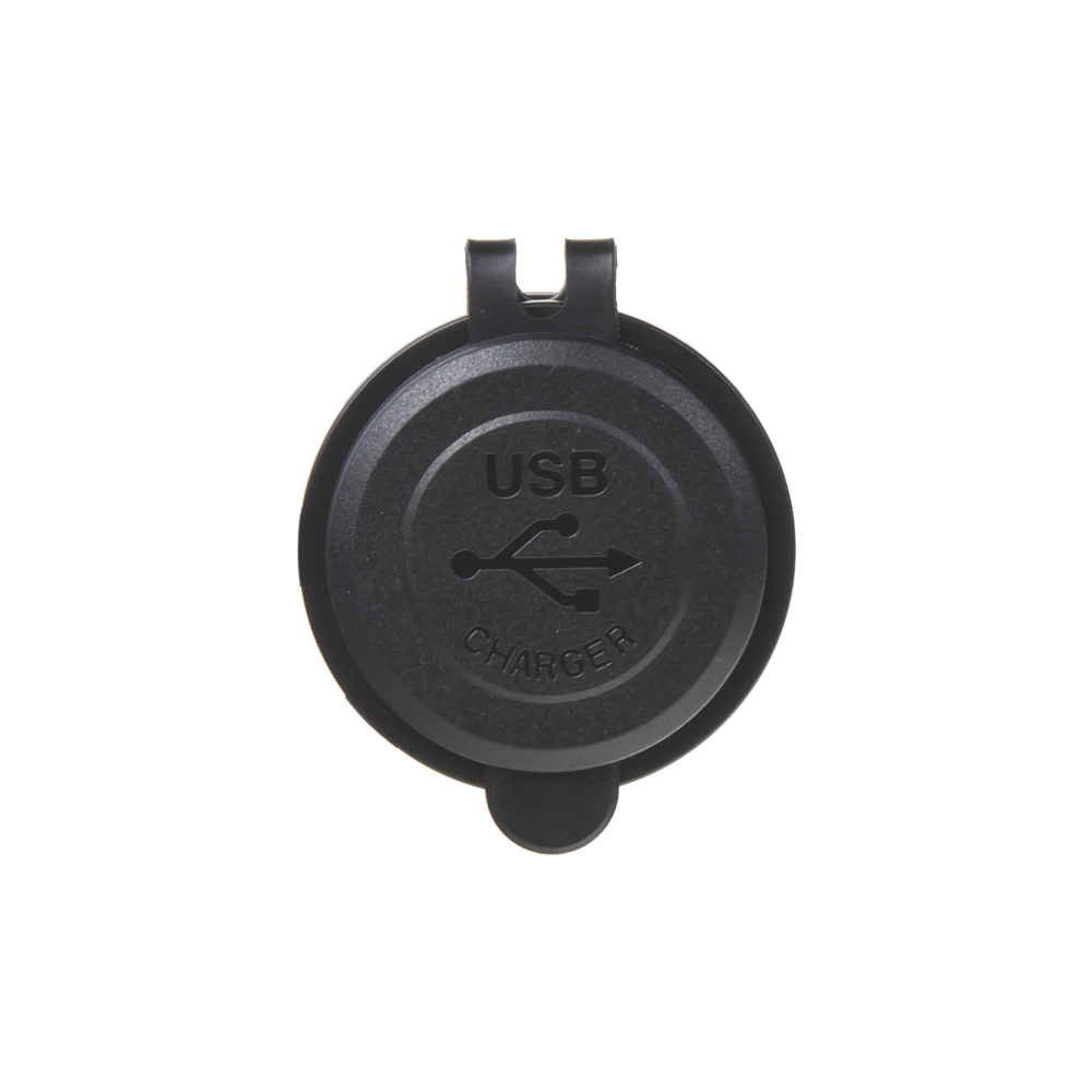 2x USB nabíječka voděodolná do panelu, QC3.0, červená