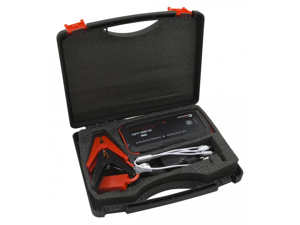 Powerbanka s funkcí JUMP STARTER 20.000mAh 2000A - Compass