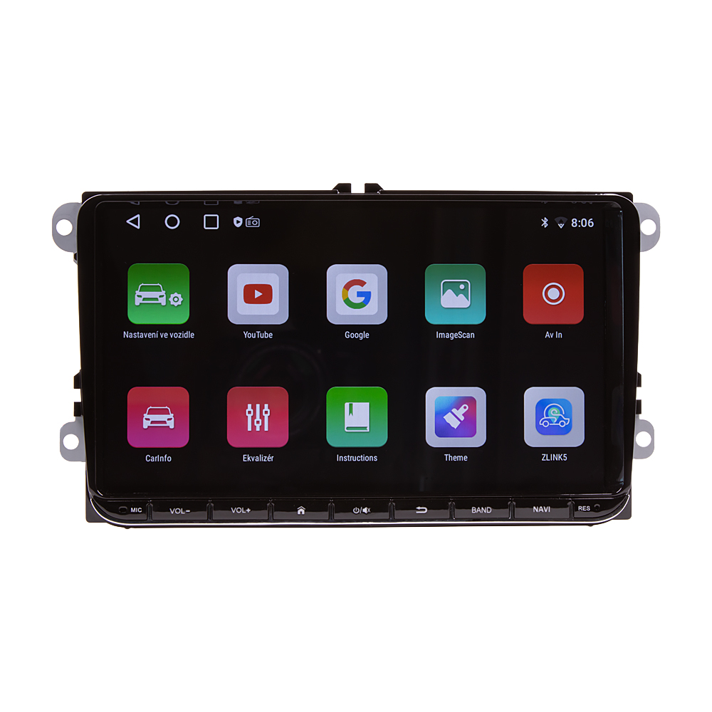 Autorádio pro VW, Škoda s 9" LCD, OS Android, WI-FI, GPS CarPlay, Bluetooth, 2x USB, 4G