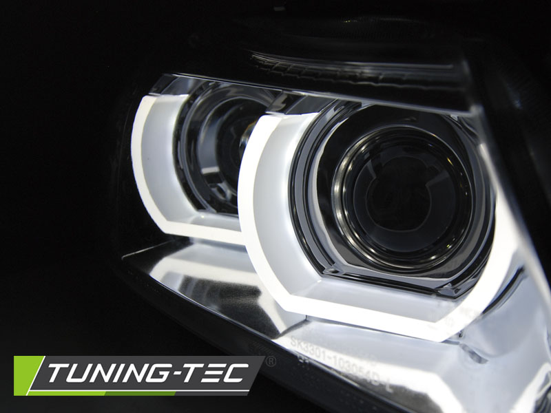 PŘEDNÍ SVĚTLOMETY, SVĚTLA, LAMPY BMW E90/91, 2009-2011, XENON AFS, LED DRL, CHROMOVÉ