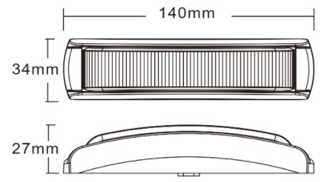 PREDATOR 6x3W LED, 12-24V, oranžový, ECE R65