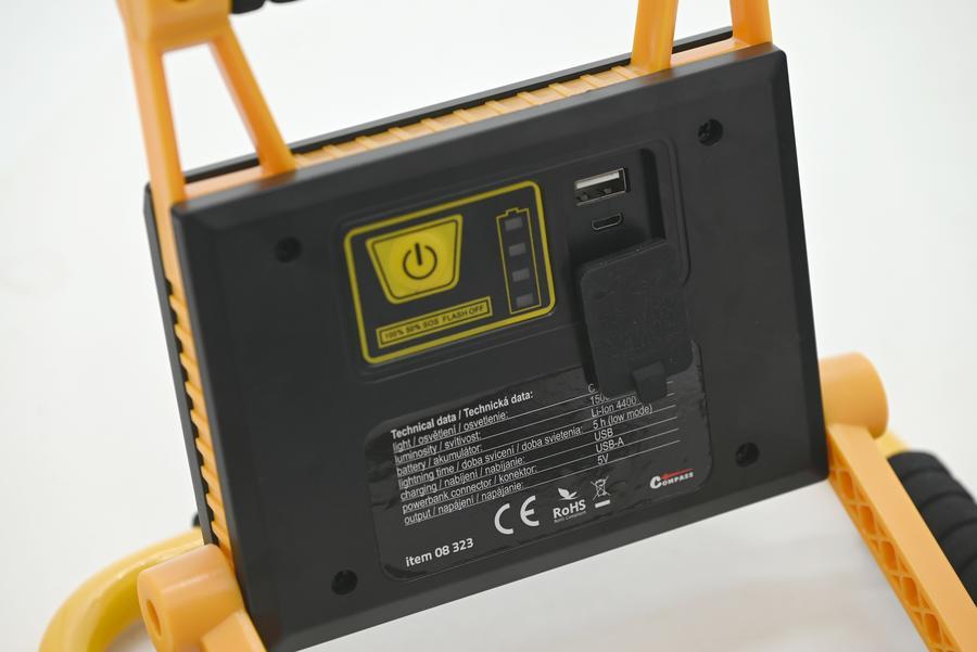 Svítilna LED COB 20W nabíjecí s powerbankou