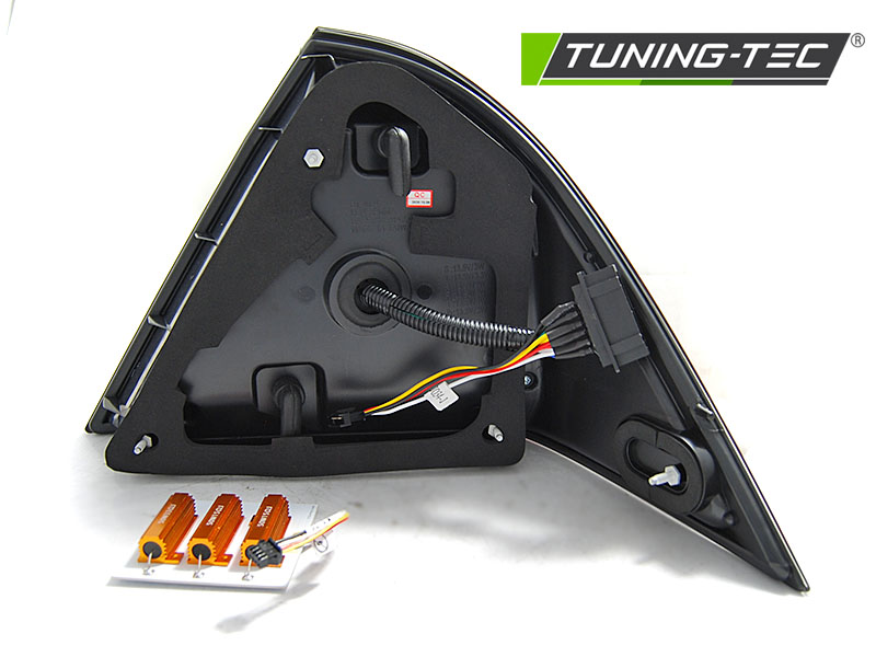 ZADNÍ SVĚTLA, LED SVĚTLOMETY, MERCEDES W203 SEDAN, 2000-2004, SEQ, ČERVENÉ KOUŘOVÉ