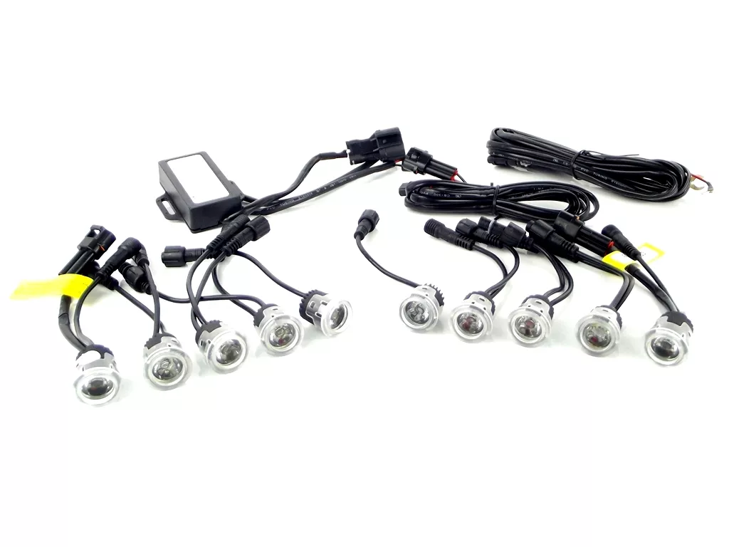 Denní svícení Einparts DRL 402 MINI, 10 LED čoček 23 mm
