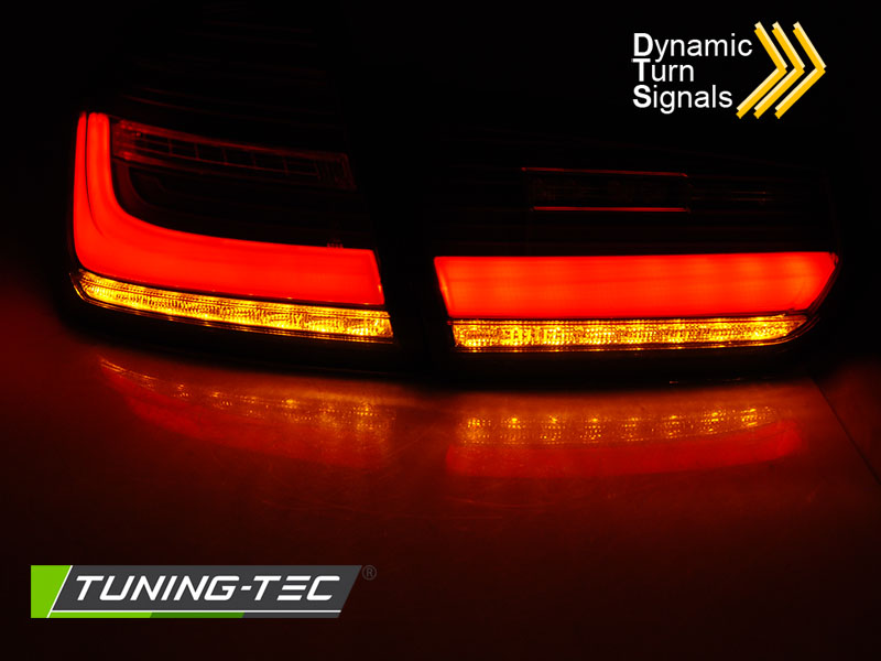 ZADNÍ SVĚTLA, LED SVĚTLOMETY, LAMPY BMW F30 2011-2018, LED BAR, SEQ, ČERNÉ KOUŘOVÉ