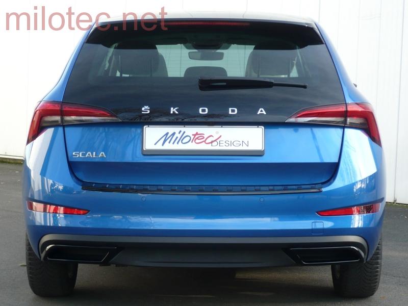 Dummy - koncovky výfuku, ABS - černý lesklý "klavírlak", Scala