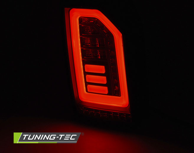 Zadní světla VW T6 2015+ zad.výklopné dveře - kouřová/černá/bílá LED BAR