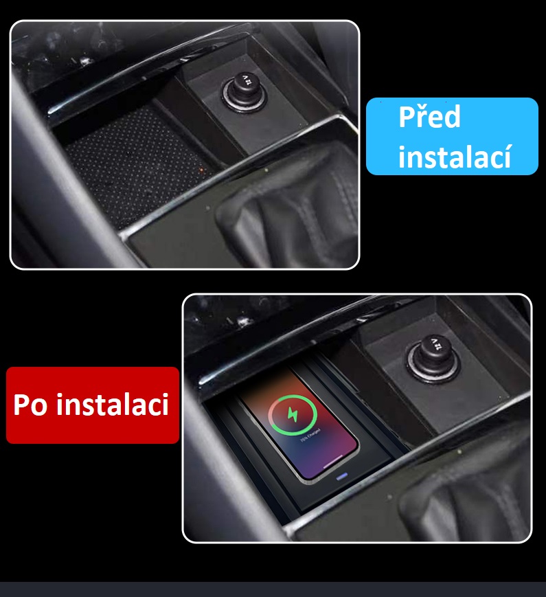Qi indukční nabíječka telefonů Škoda Kodiaq